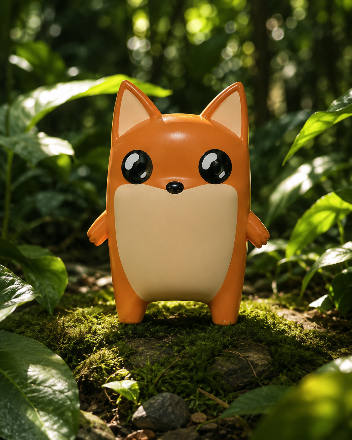Glossy FWOX figurine in the forest